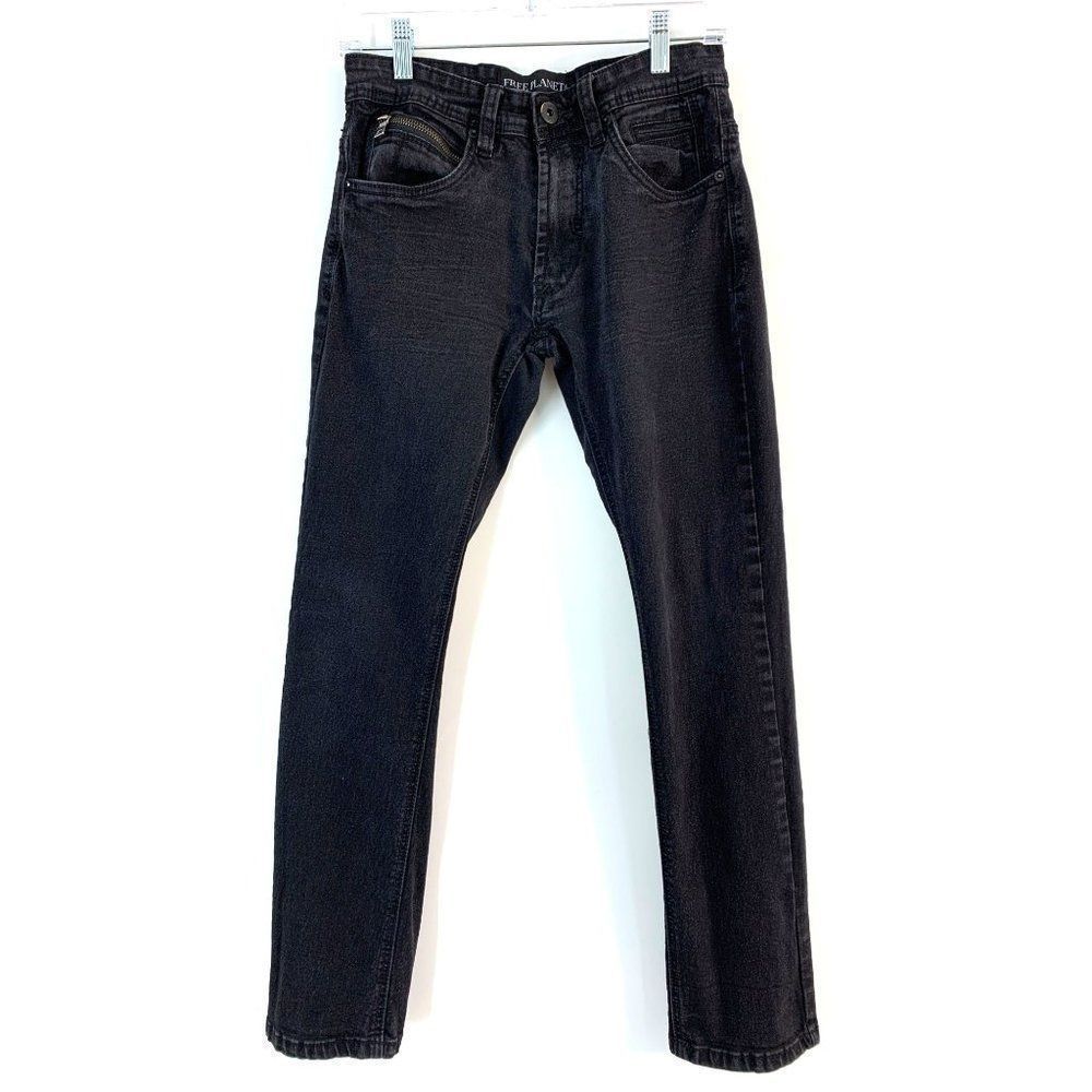 Women’s free planet black skinny jeans size 28 5868 Denim mid rise